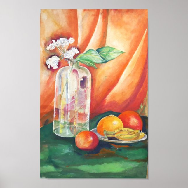 Still Life Watercolor – Fruit Wall Art (Front)