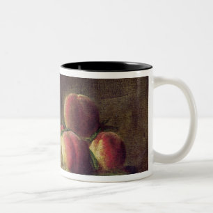 Still Life with a Basket of Peaches Two-Tone Coffee Mug
