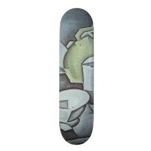 Still Life with a Bottle of Wine and an Earthenwar Skateboard