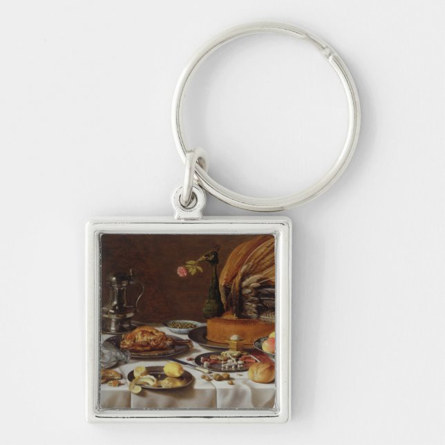 Still Life with a Peacock Pie, 1627 Key Ring (Front)