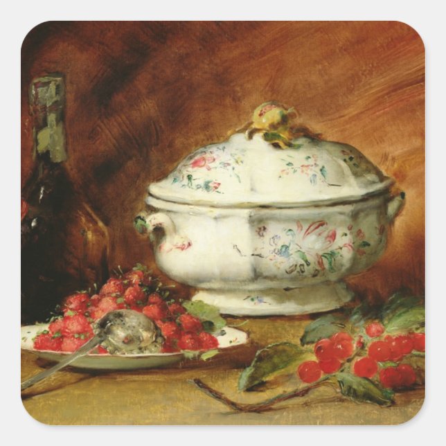 Still Life with a Soup Tureen Square Sticker (Front)
