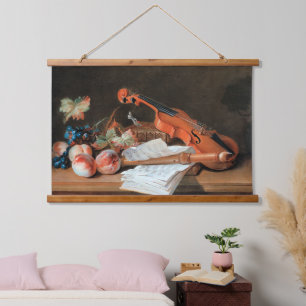 Still Life with a Violin fine art Hanging Tapestry