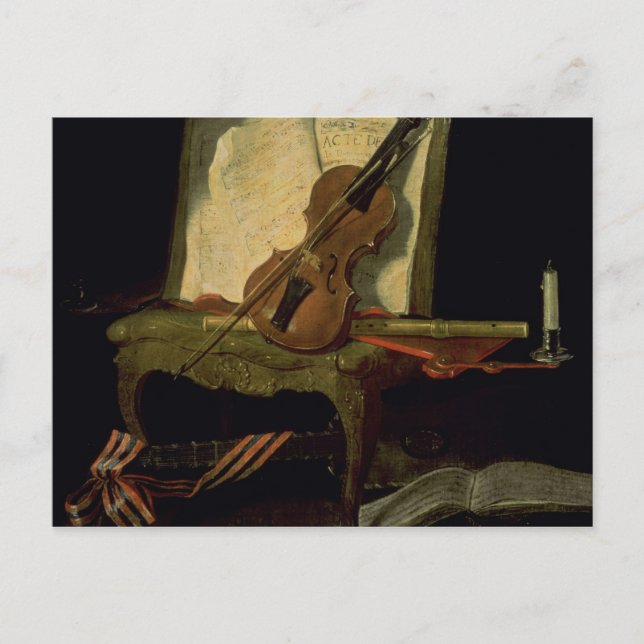 Still Life with a Violin Postcard (Front)