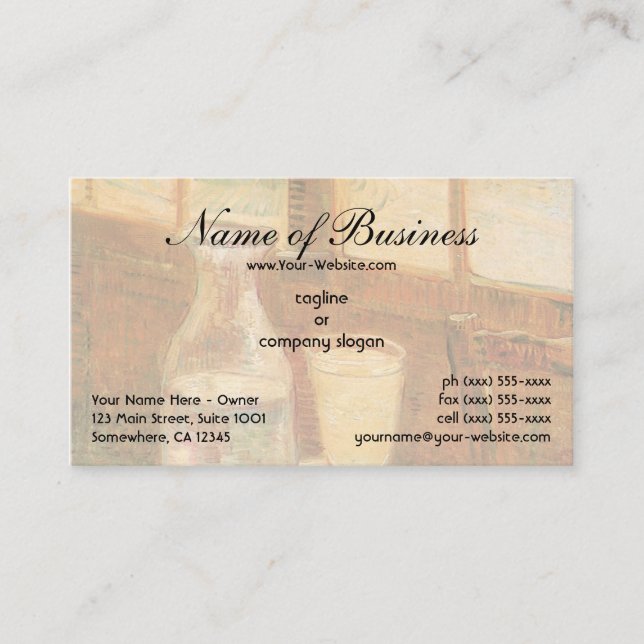 Still Life with Absinthe by Vincent van Gogh Business Card (Front)