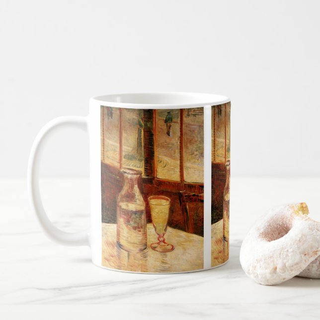 Still Life with Absinthe by Vincent van Gogh Coffee Mug (With Donut)