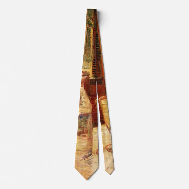 Still Life with Absinthe by Vincent van Gogh Tie (Front)