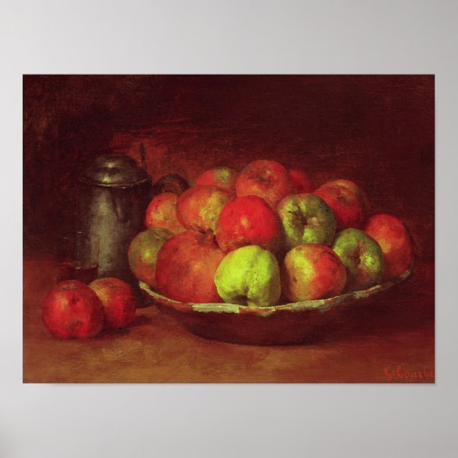 Still Life with Apples and a Pomegranate Poster (Front)