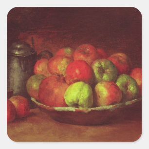 Still Life with Apples and a Pomegranate Square Sticker