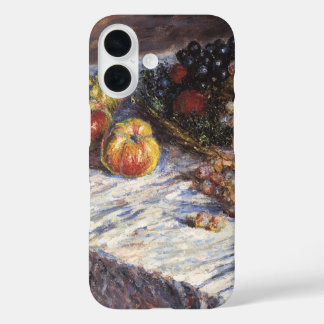 Still Life with Apples and Grapes by Claude Monet iPhone 16 Case