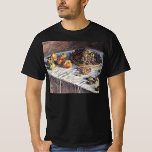 Still Life with Apples and Grapes by Claude Monet T-Shirt