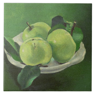 Still life with apples by Mikulas Galanda Ceramic Tile
