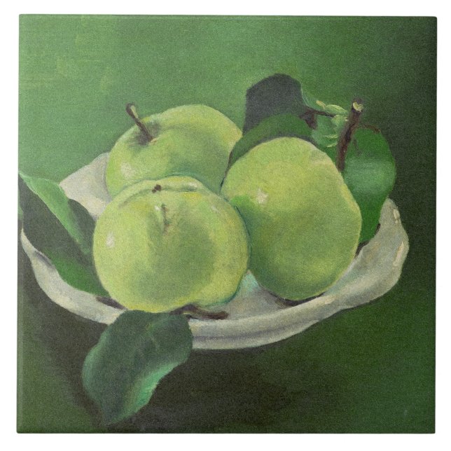Still life with apples by Mikulas Galanda Ceramic Tile (Front)