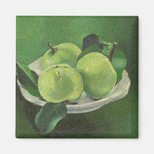 Still life with apples by Mikulas Galanda Magnet