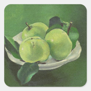 Still life with apples by Mikulas Galanda Square Sticker