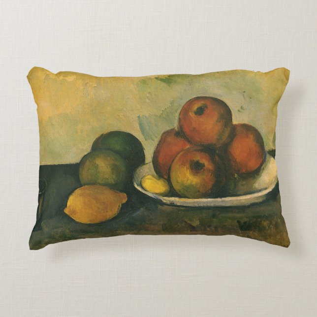 Still Life with Apples by Paul Cezanne Decorative Cushion (Front)