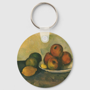 Still Life with Apples by Paul Cezanne Key Ring
