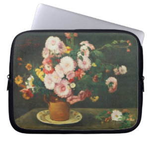 Still life with asters laptop sleeve