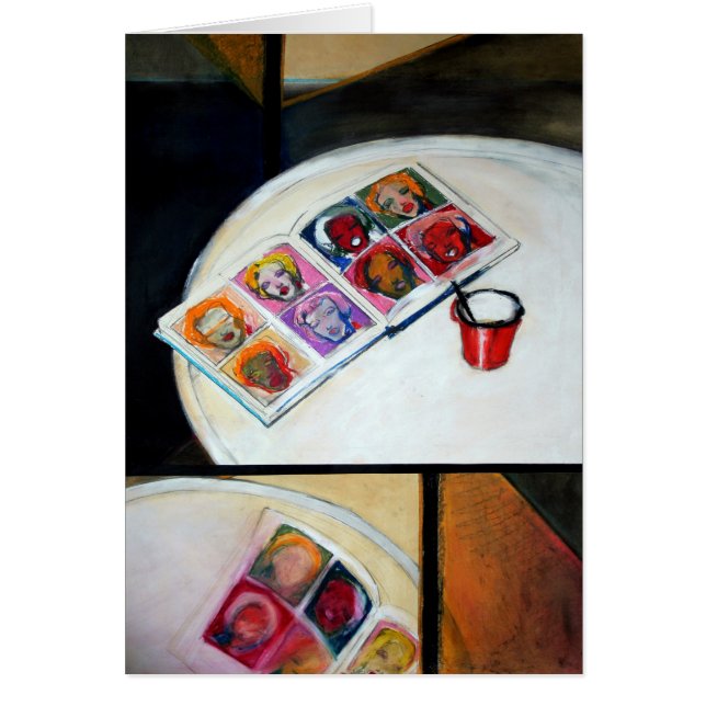 Still Life with Book and Red Mug Card (Front)