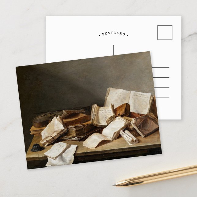 Still Life with Books | Jan Davidsz de Heem Postcard (Creator Uploaded)