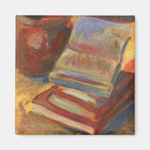 Still life with Books Painting Magnet