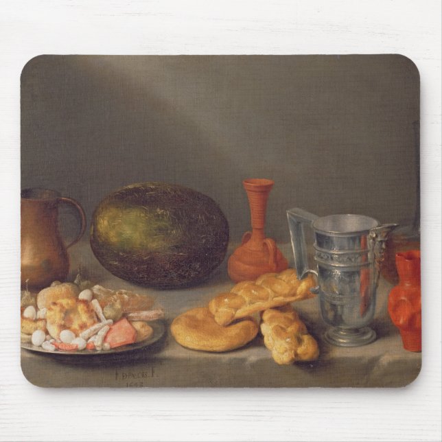 Still life with bread, 1648 mouse pad (Front)