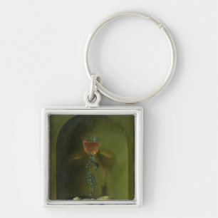 Still Life with Bread and Wine Glass Key Ring