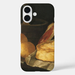 Still Life with Bread Tart and Ham, Giuseppe Recco iPhone 16 Case