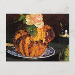 Still Life with Brioche by Édouard Manet Postcard
