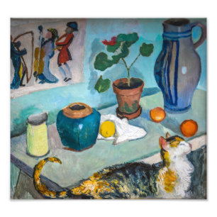 Still Life with Cat Auguste Macke Photo Print