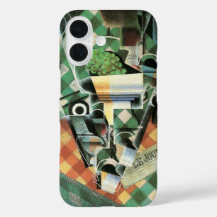Still Life with Checked Tablecloth by Juan Gris iPhone 16 Case
