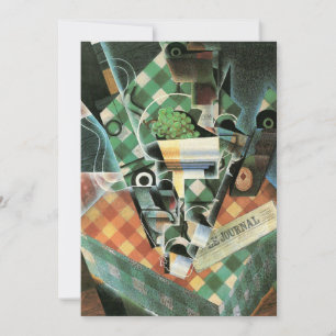 Still Life with Checked Tablecloth by Juan Gris Invitation
