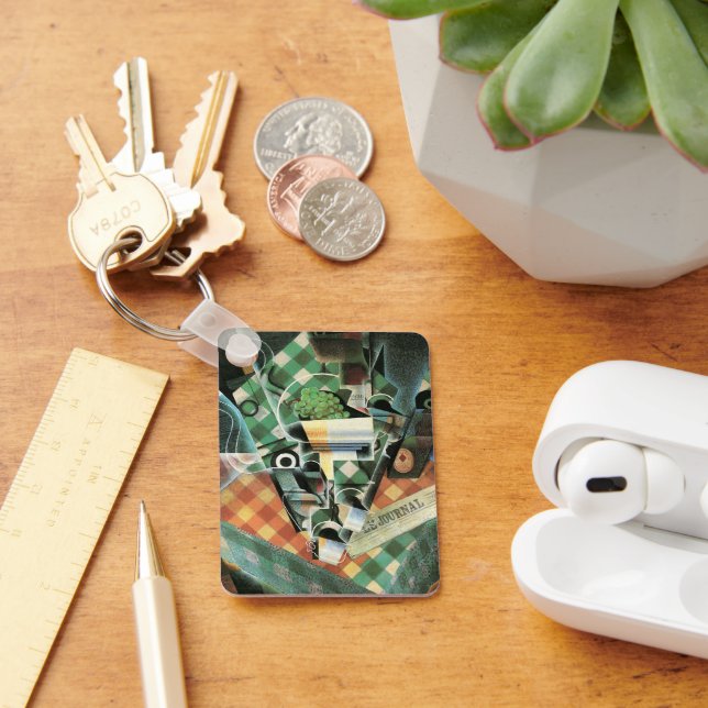 Still Life with Checked Tablecloth by Juan Gris Key Ring (Desk)
