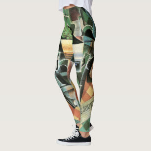 Still Life with Checked Tablecloth by Juan Gris Leggings