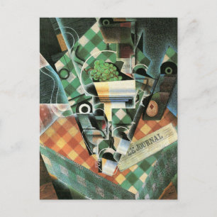Still Life with Checked Tablecloth by Juan Gris Postcard