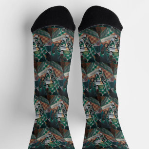 Still life with chequered tablecloth by Juan Gris Socks