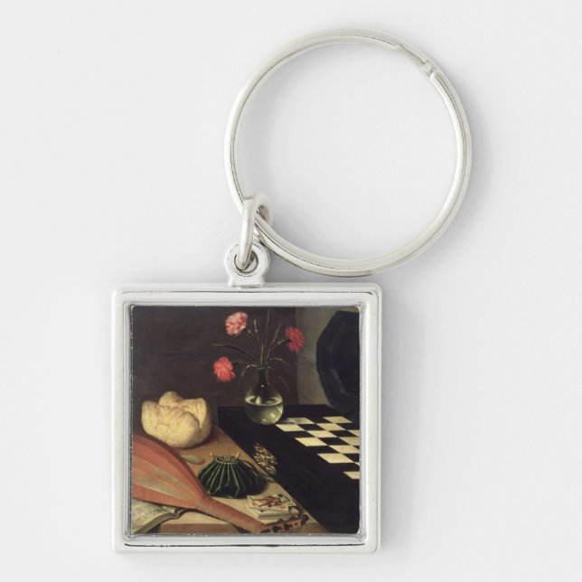 Still Life with Chess-board, 1630 Key Ring (Front)