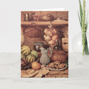 Still life with Christmas Food Holiday Card