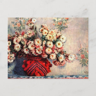 Still life with Chrysanthemums by Claude Monet Postcard