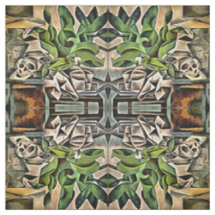 Still life with Cranium Geometric Vanitas Art Fabric