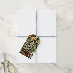 Still life with Cranium Geometric Vanitas Art Gift Tags