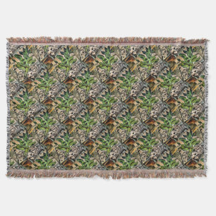Still life with Cranium Geometric Vanitas Art Throw Blanket