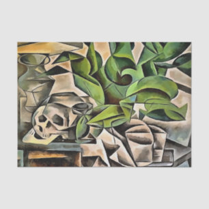 Still life with Cranium Geometric Vanitas Art Tissue Paper