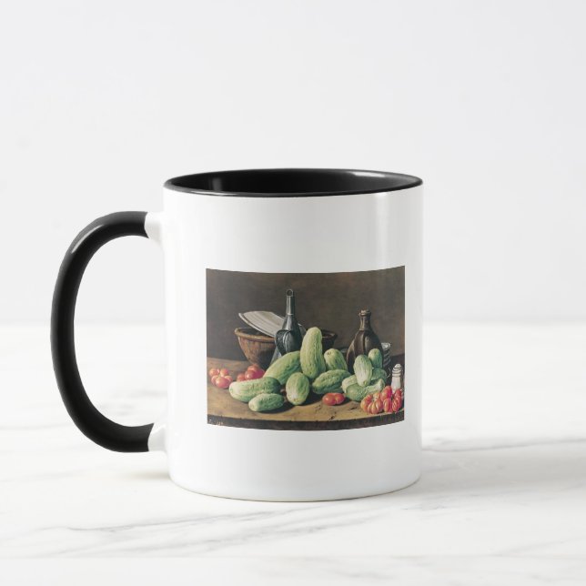 Still Life with Cucumbers and Tomatoes Mug (Left)
