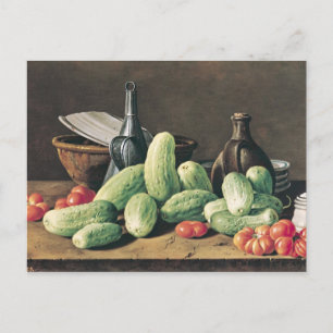 Still Life with Cucumbers and Tomatoes Postcard