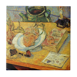 Still Life with Drawing Board by Vincent van Gogh Tile