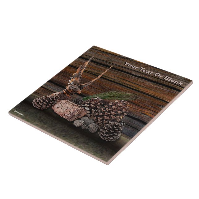 Still Life With Eagle Ceramic Tile (Side)