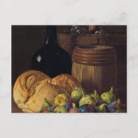 Still Life with Figs and Bread by Luis Melendez