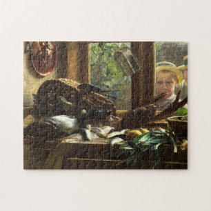 Still Life with Fish by Carl Bloch Jigsaw Puzzle