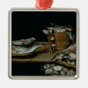 Still Life with Fish Metal Ornament