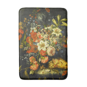 Still Life with Flowers and Fruit  Bath Mat